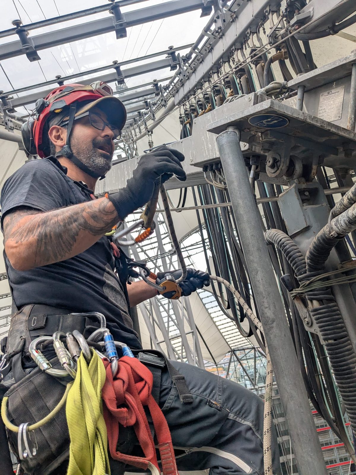 Höhenarbeiten am Sony Center Berlin