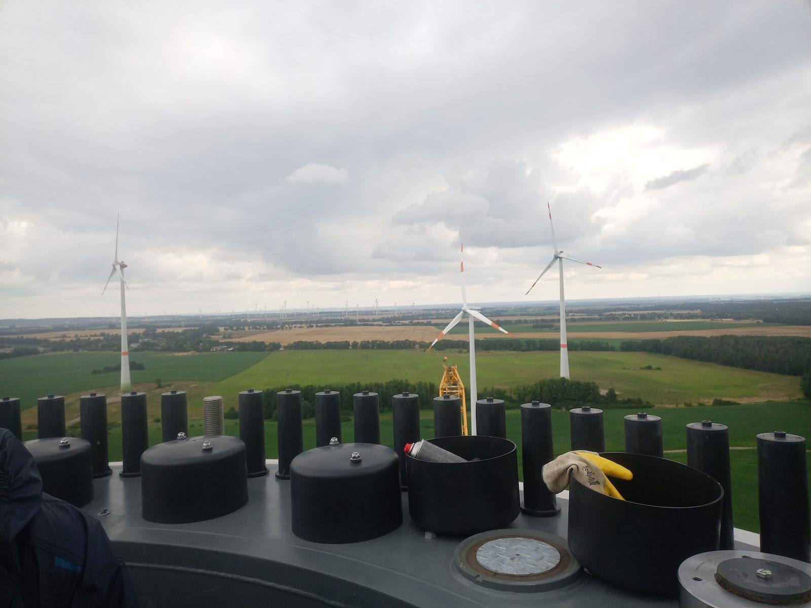 Höhenarbeiten an einer Windkraftanlage